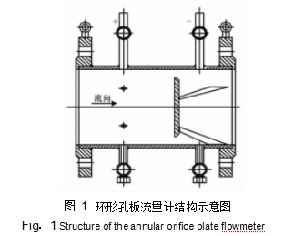 圖 1	環(huán)形孔板流量計(jì)結(jié)構(gòu)示意圖